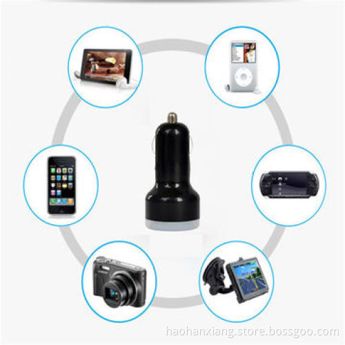 Mini dual-port USB car charger